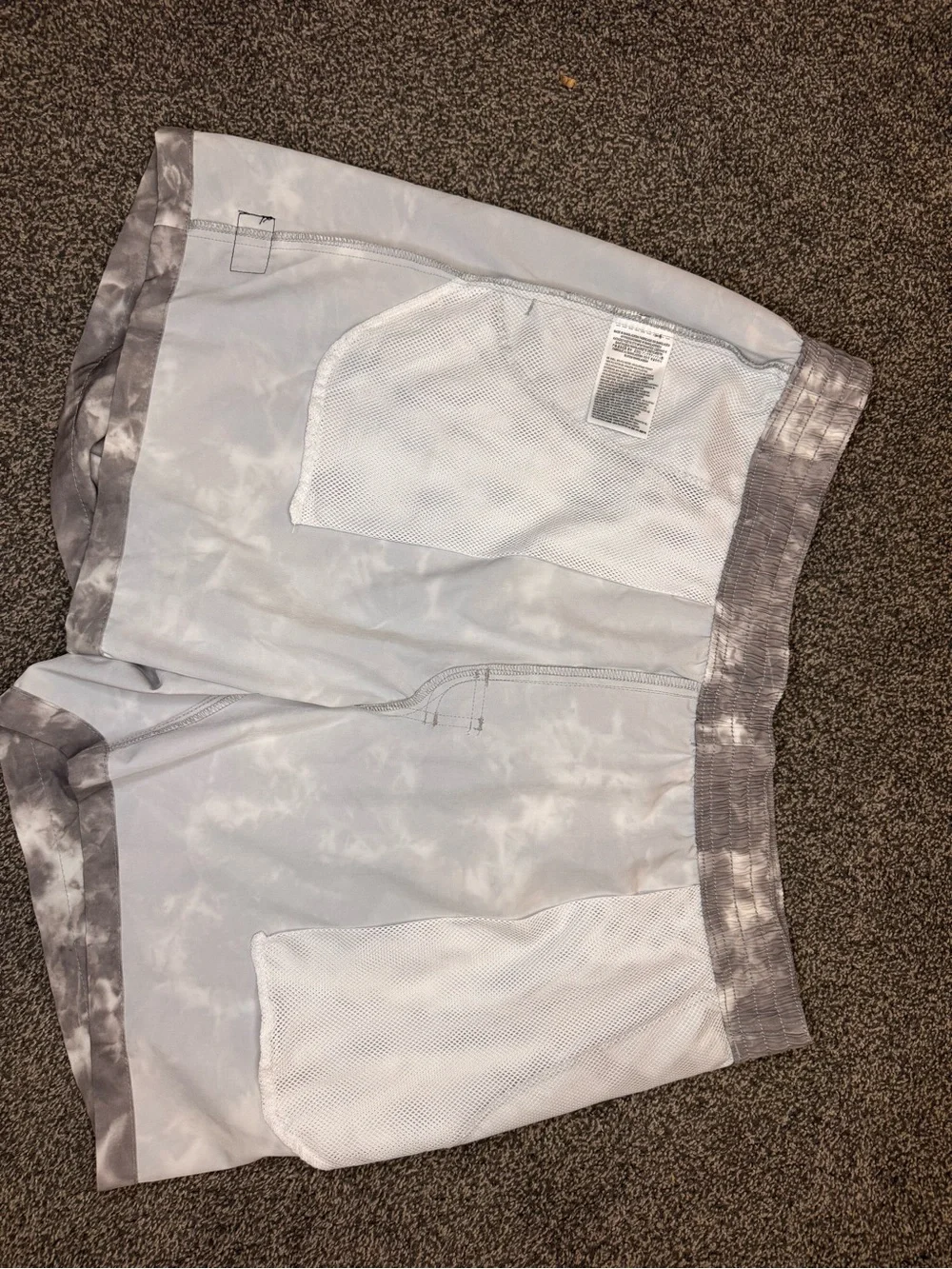 Vans Men’s Gray & White Tie-Dye Swim/Day Shorts Size XL